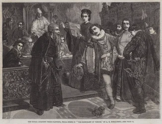 Gerichtsszene in Der Kaufmann von Venedig